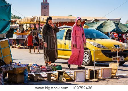 On The Jemaa El Fna Square In Marrakesh
