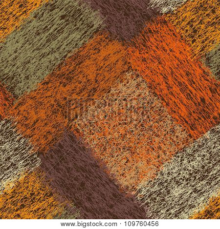 Seamless Diagonal Geometric Pattern With Weave Colorful Rectangular Elements
