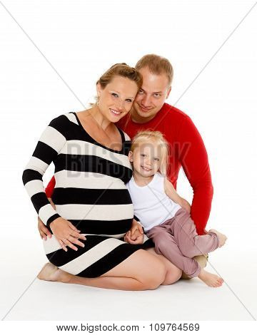 Happy Family With Child.