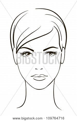 Young woman face