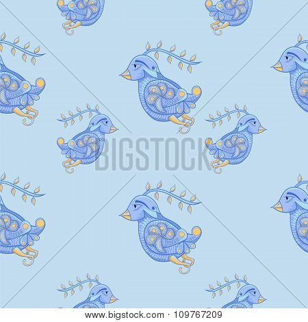 Seamless Pattern With Birds.