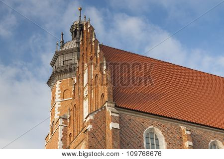 Poland, Kraków, Kazimierz, West  End Of Corpus Christi Gothic Church