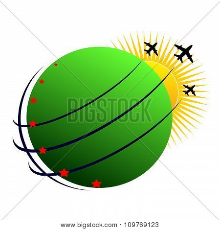 logo globe .