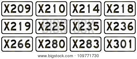 Collection Of Chinese Route Shields For County Roads