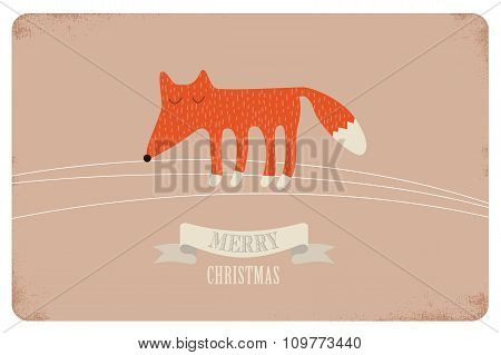 merry christmas card design. vector illustration