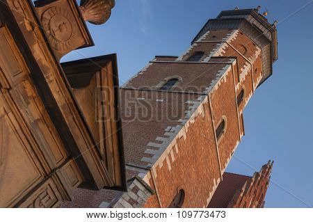 Poland, Kraków, Kazimierz, West  End Of Corpus Christi Gothic Church