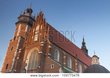 Poland, Kraków, Kazimierz, West  End Of Corpus Christi Gothic Church
