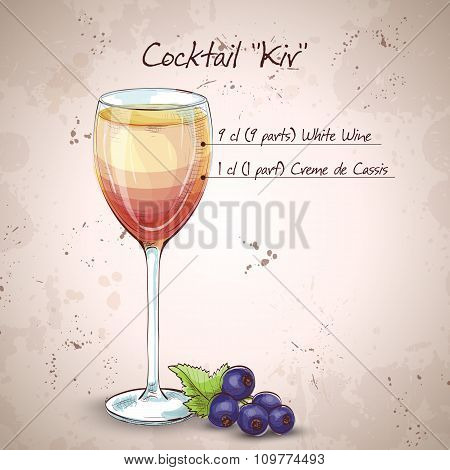 Kir alcohol cocktail