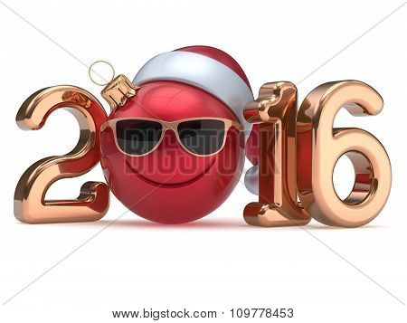 New 2016 Year's Eve Calendar Date Smiley Face Emoticon Red