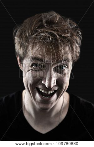crazy man portrait