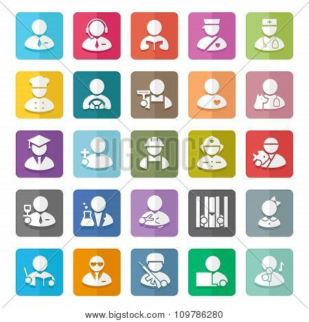 Occupations vector icons