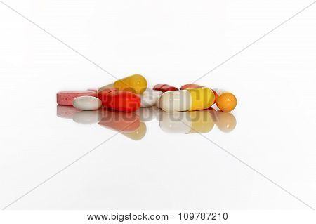 many colorful medicines