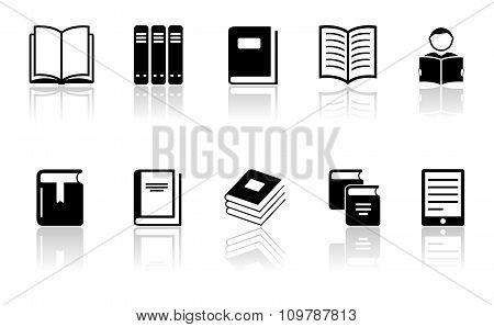 black book icons set