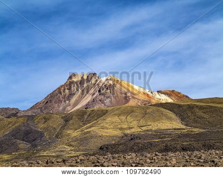 Beautiful   Crater Of Volcano Tunupa In Bolivia