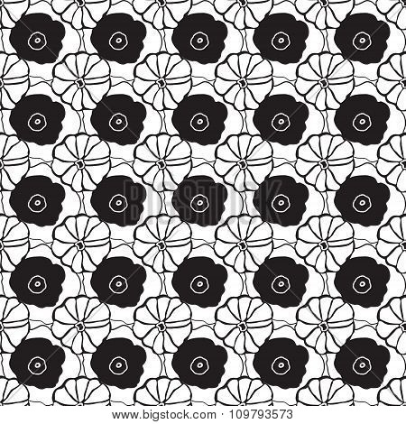 Black and White Seamless Pattern
