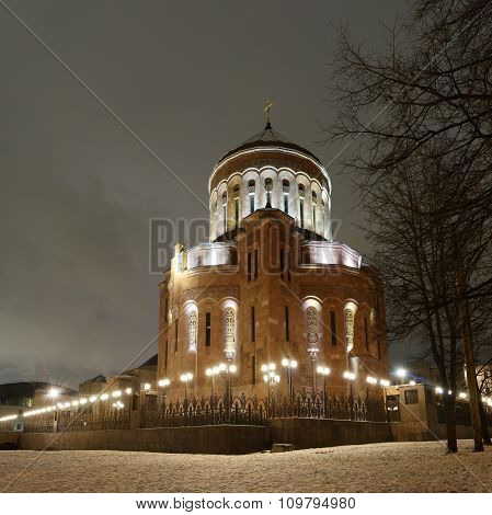 classical Armenian cathedral in Moscow