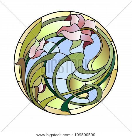 Stained-glass ceiling light