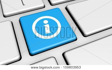 Info Symbol And Icon On Computer Button