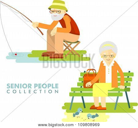 Social concept - old people hobby activity