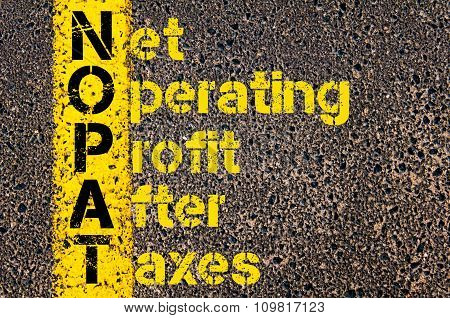 Business Acronym Nopat As Net Operating Profit After Taxes