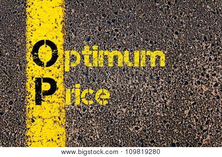 Accounting Business Acronym Op Optimum Price