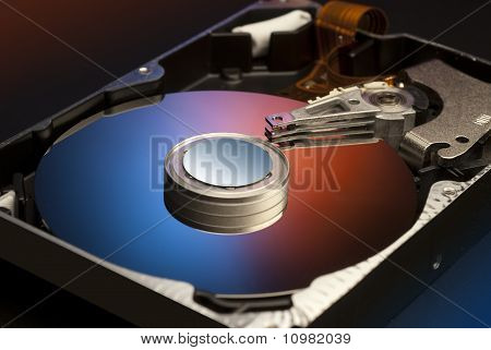 Disco rigido del computer, aperto