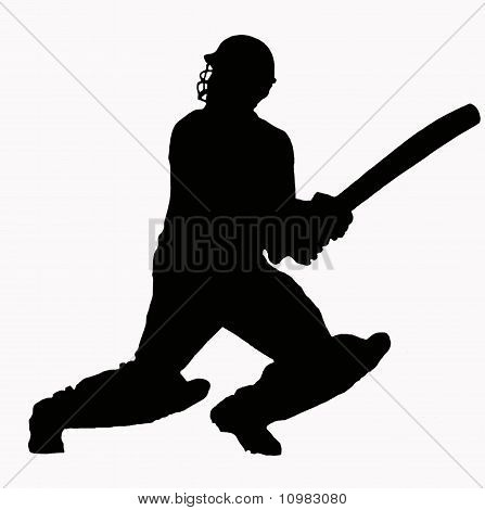 Sport silhuet - Cricket gærdespiller
