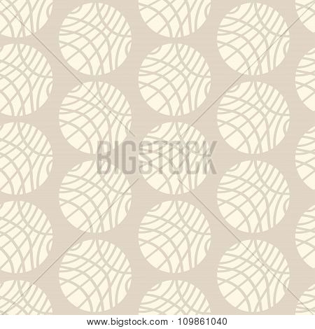 Striped Ivory Spheres On Beige Background