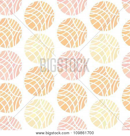 Striped Spheres Of Different Pastel Colors On White Background