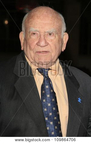 LOS ANGELES - FEB 15:  Ed Asner at the Make-Up Artists And Hair Stylists Guild Awards 2014 at the Paramount Theater on February 15, 2014 in Los Angeles, CA