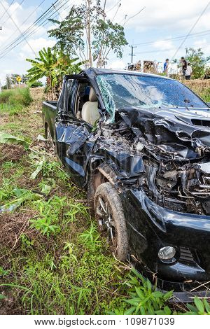Auto Accident In The Field