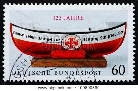 Postage Stamp Germany 1990 German Life Boat Institution