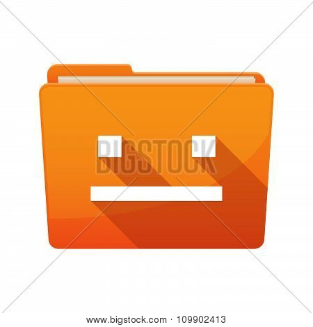 Long Shadow  Binder With  A Emotionless Text Face