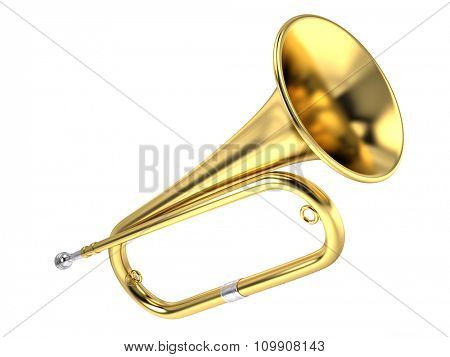 Bugle isolated on white