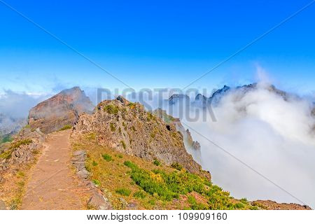 Volcanic Mountain Landscape - Madeira Hiking