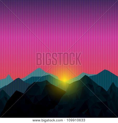 Low polygonal mountain