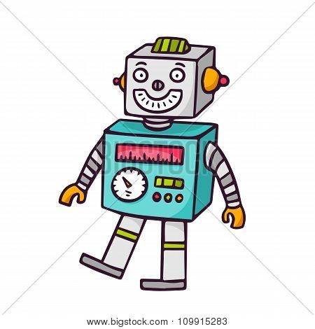 Toy Robot, Isolated On White