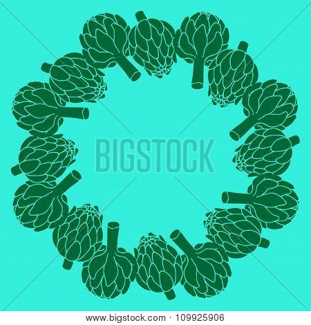 doodle illustration of artichoke