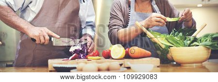 Family Cooking Kitchen Food Togetherness Concept