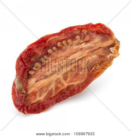 Dried tomato isolated on white background cutout