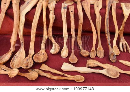 Collection Of Wooden Spoons