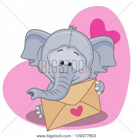Elephant With Envelope