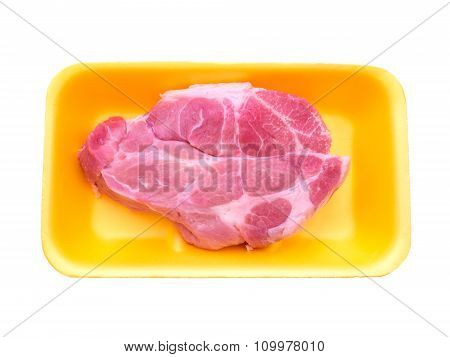 Pork Collar Butt Isolated On White