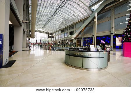 SINGAPORE - NOVEMBER 08, 2015: interior of The Shoppes at Marina Bay Sands. The Shoppes at Marina Bay Sands is one of Singapore's largest luxury shopping malls