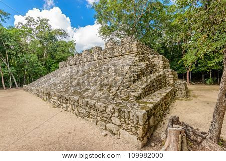 Mayan Pyramid in Coba. Mexico.
