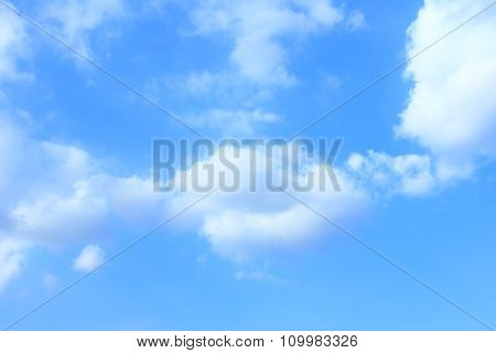 White clouds in a blue sky. Sky background