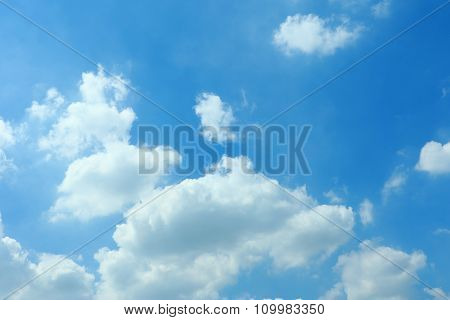 White clouds in a blue sky. Sky background