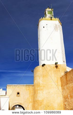 Mosque minaret in El-Jadida, Morocco, Africa