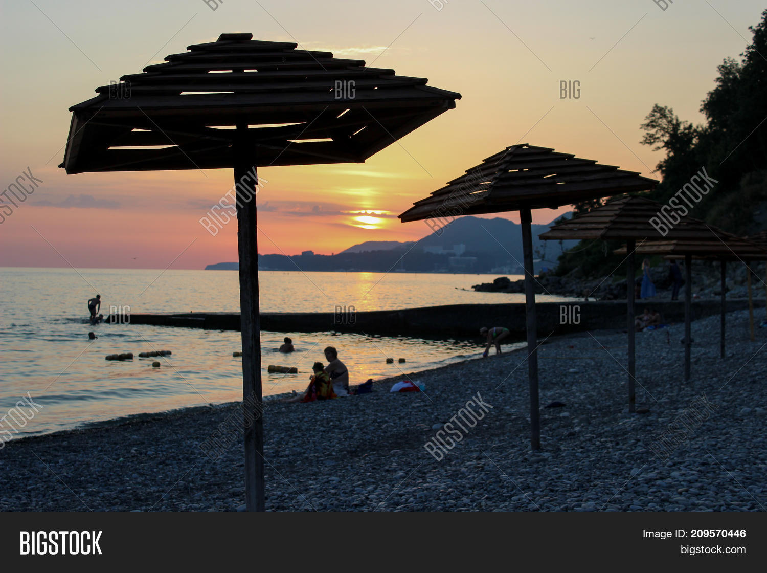 Two Beach Umbrella Image Photo Free Trial Stock Two Beach Umbrella Image Photo Free