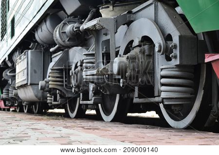 Wheels Of A Russian Modern Locomotive